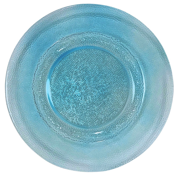 Blue Pebble Glass Charger