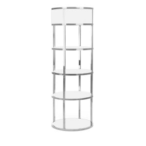 Round White Acrylic Bar Back