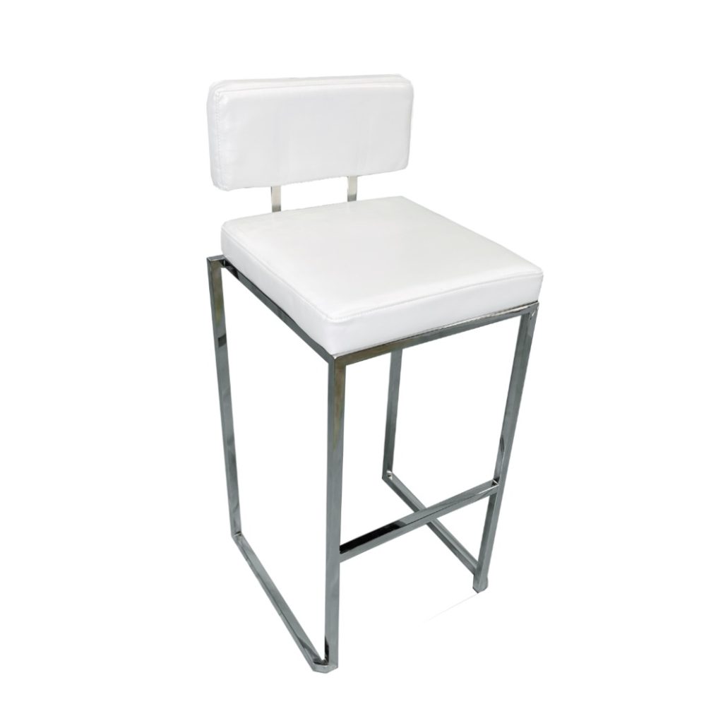 White Opulent Bar Stool