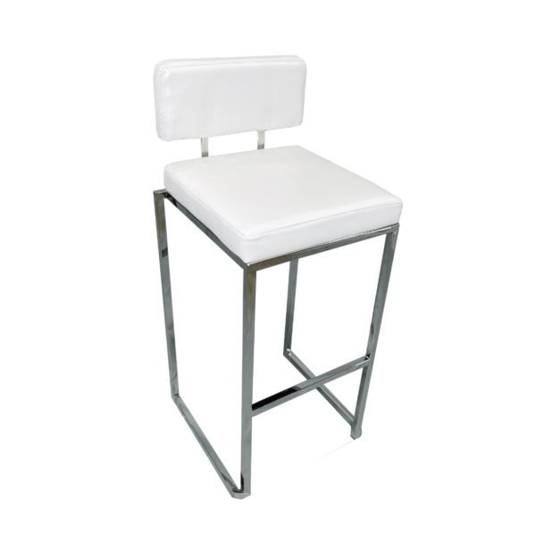 White Opulent Bar Stool