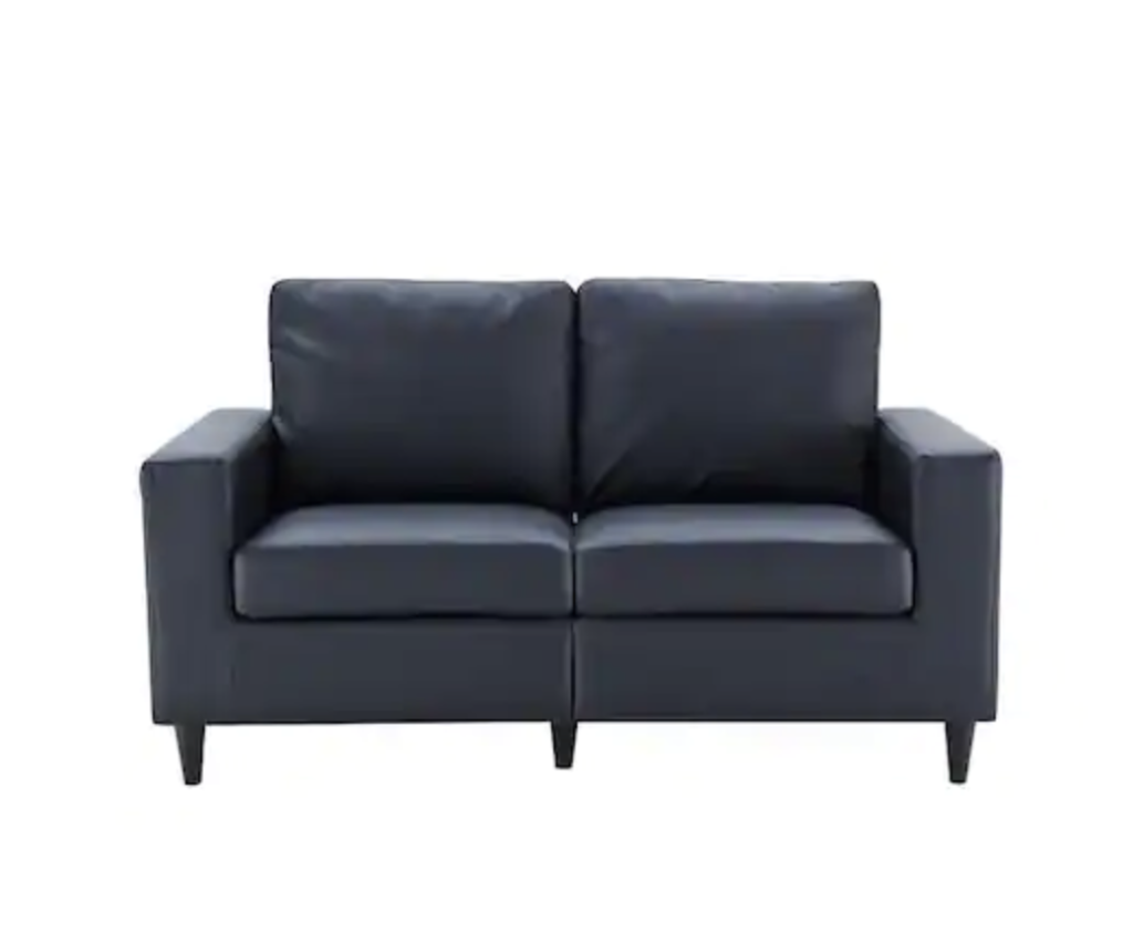 Black Leather Loveseat