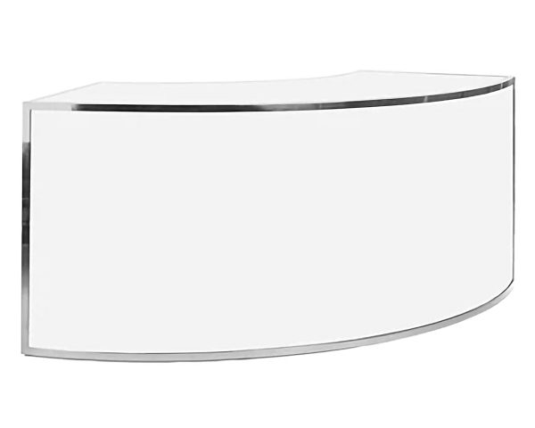 1/6 White Acrylic Curved Bar