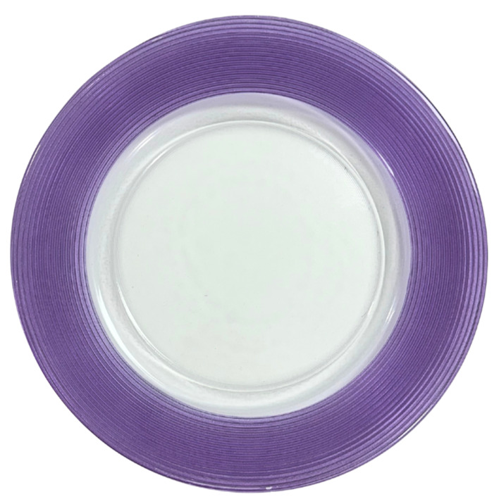Purple Saturn Glass Charger