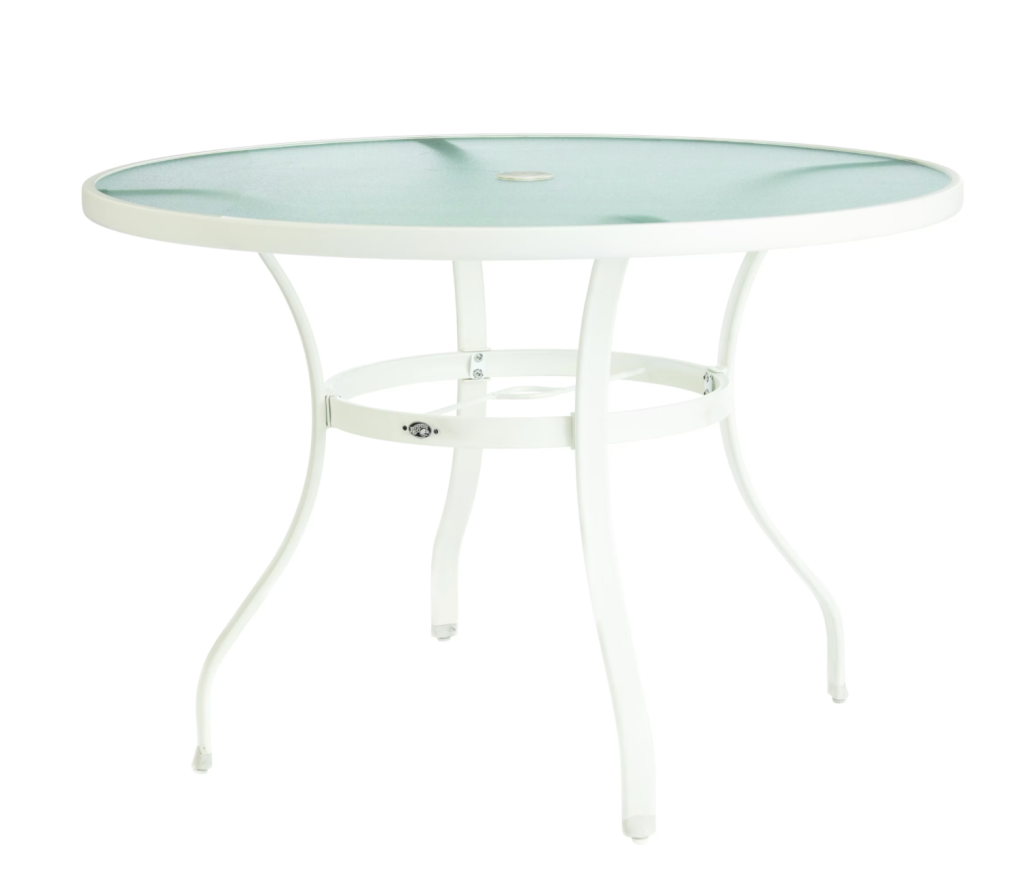 Glass Top Umbrella Table