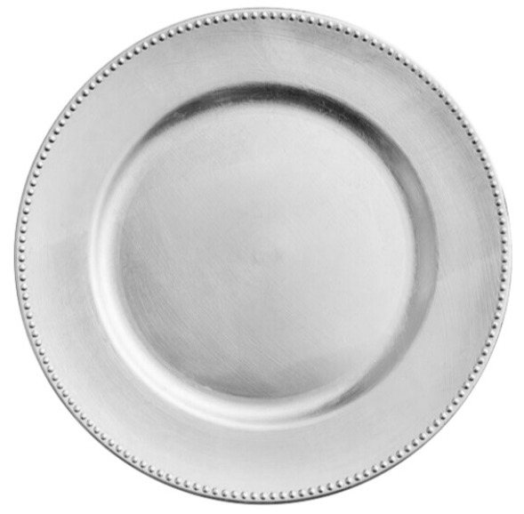 Silver Beaded Charger