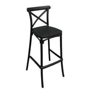 Black Cross Back Bar Stool