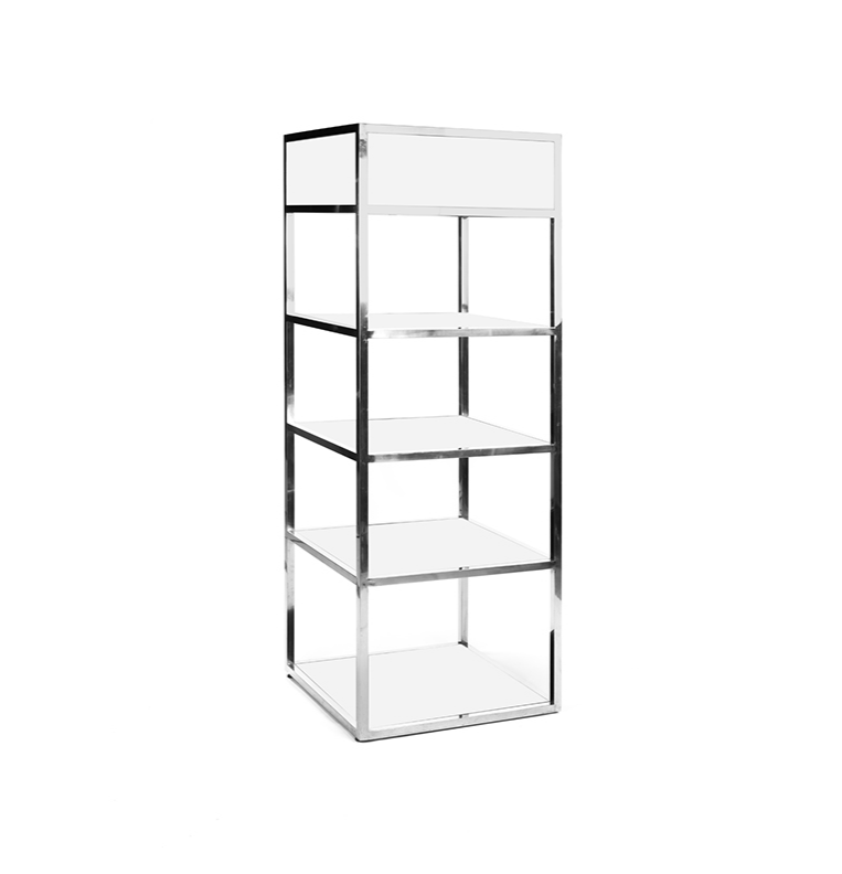 Square White Acrylic Bar Back