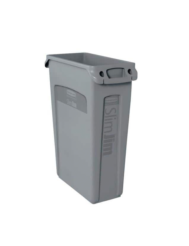 Gray Vented Trash Can - 23 Gallons