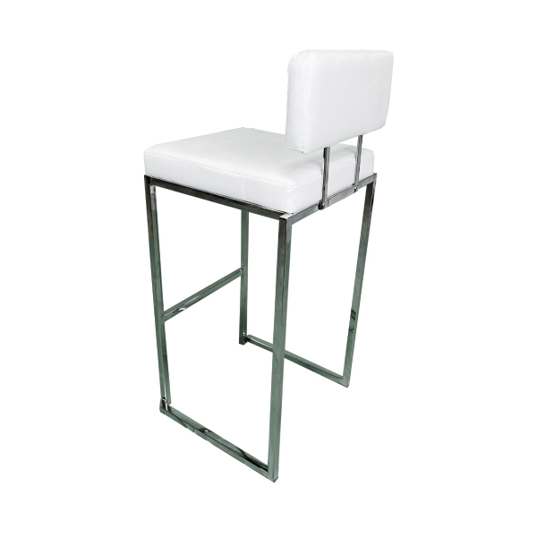 White Opulent Bar Stool - Image 2