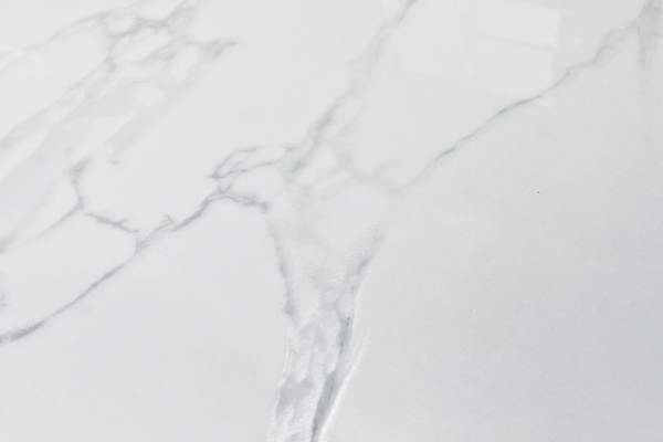 36" White Faux Marble High Top Table - Image 2