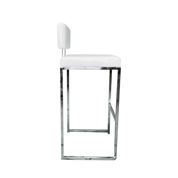White Opulent Bar Stool - Image 3